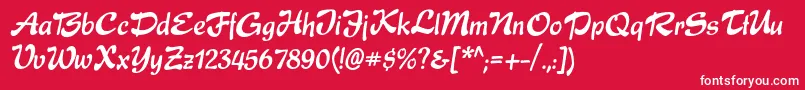 Expressc Font – White Fonts on Red Background