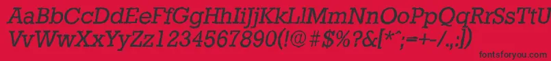 StaffordantiqueItalic Font – Black Fonts on Red Background