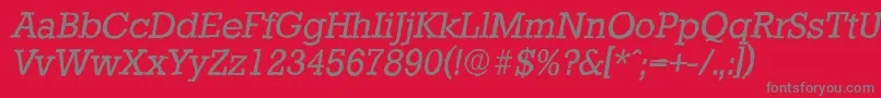 フォントStaffordantiqueItalic – 赤い背景に灰色の文字