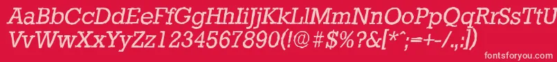 StaffordantiqueItalic Font – Pink Fonts on Red Background