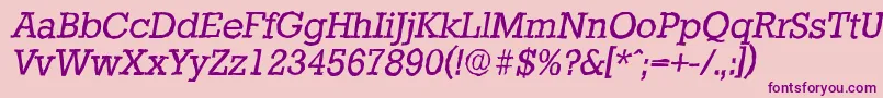 StaffordantiqueItalic Font – Purple Fonts on Pink Background