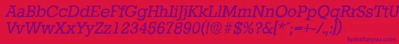 フォントStaffordantiqueItalic – 赤い背景に紫のフォント