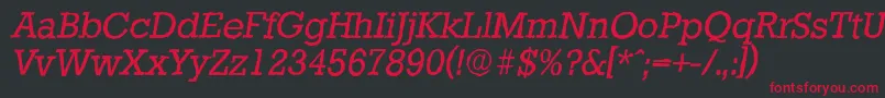 StaffordantiqueItalic Font – Red Fonts on Black Background