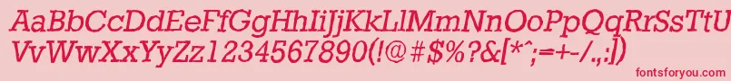 StaffordantiqueItalic Font – Red Fonts on Pink Background