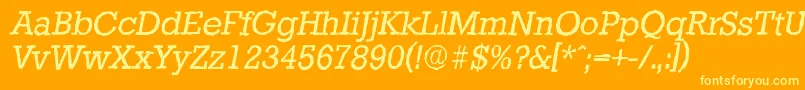 フォントStaffordantiqueItalic – オレンジの背景に黄色の文字