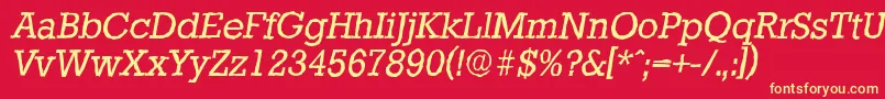 StaffordantiqueItalic Font – Yellow Fonts on Red Background