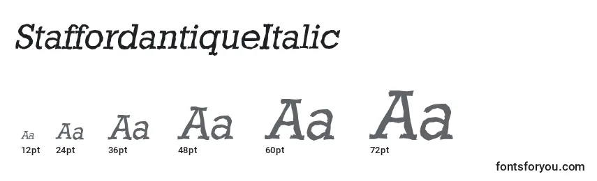 StaffordantiqueItalic Font Sizes