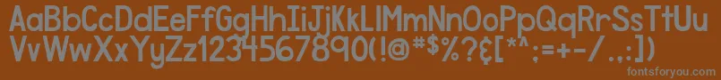 フォントDjbSpeakTheTruth – 茶色の背景に灰色の文字