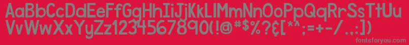 フォントDjbSpeakTheTruth – 赤い背景に灰色の文字