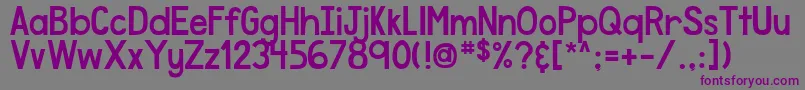 DjbSpeakTheTruth Font – Purple Fonts on Gray Background