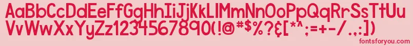 DjbSpeakTheTruth Font – Red Fonts on Pink Background