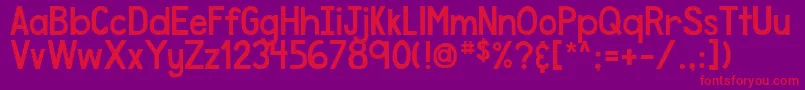 DjbSpeakTheTruth Font – Red Fonts on Purple Background