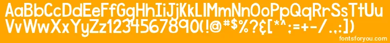 フォントDjbSpeakTheTruth – オレンジの背景に白い文字