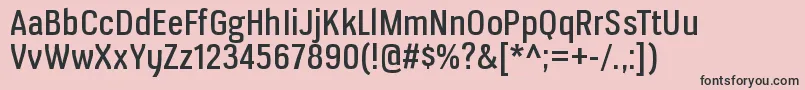 VerioxrgRegular Font – Black Fonts on Pink Background
