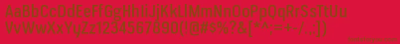 VerioxrgRegular Font – Brown Fonts on Red Background