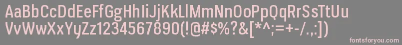 フォントVerioxrgRegular – 灰色の背景にピンクのフォント