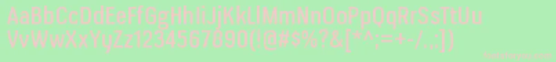 VerioxrgRegular-fontti – vaaleanpunaiset fontit vihreällä taustalla
