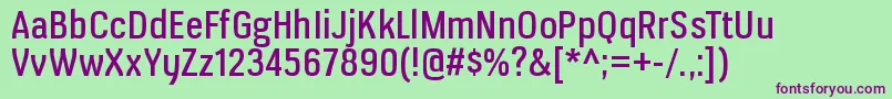 Шрифт VerioxrgRegular – фиолетовые шрифты на зелёном фоне