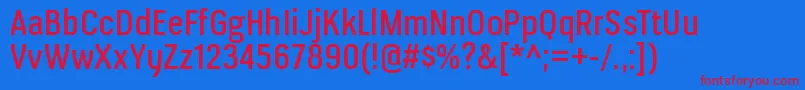 VerioxrgRegular Font – Red Fonts on Blue Background