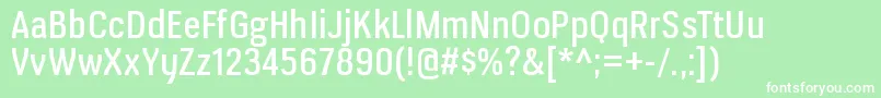 VerioxrgRegular Font – White Fonts on Green Background