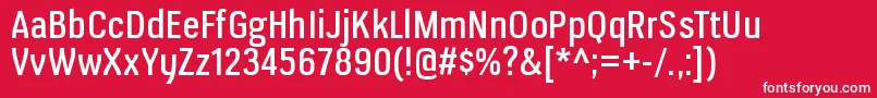 VerioxrgRegular Font – White Fonts on Red Background