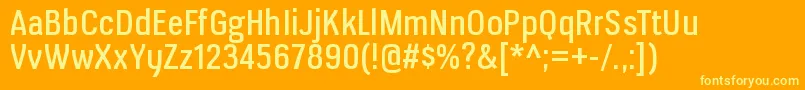 VerioxrgRegular Font – Yellow Fonts on Orange Background