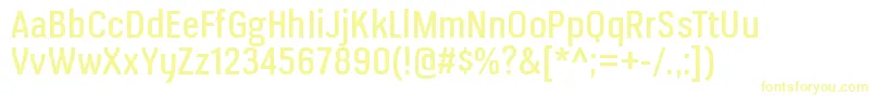 Police VerioxrgRegular – polices jaunes sur fond blanc