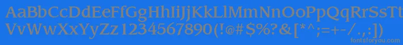 フォントSling – 青い背景に灰色の文字