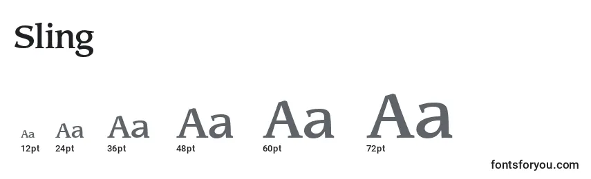 Sling Font Sizes