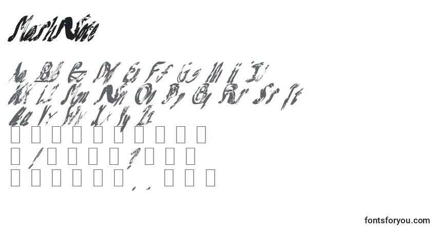 Schriftart MashNote – Alphabet, Zahlen, spezielle Symbole