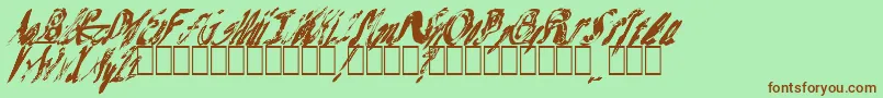 MashNote Font – Brown Fonts on Green Background