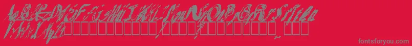 フォントMashNote – 赤い背景に灰色の文字