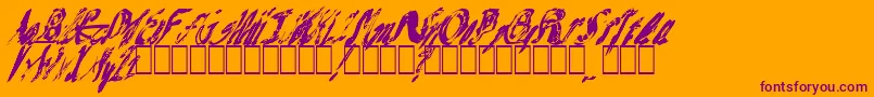 MashNote Font – Purple Fonts on Orange Background