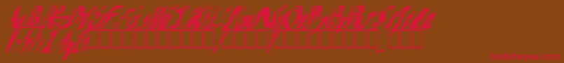 MashNote Font – Red Fonts on Brown Background
