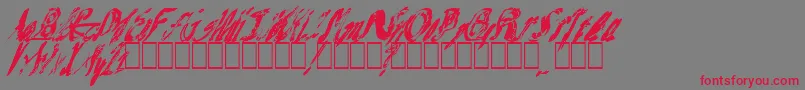 MashNote Font – Red Fonts on Gray Background