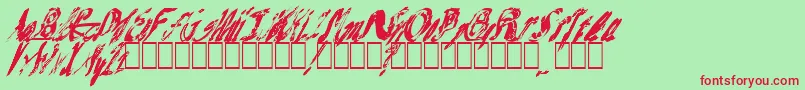 More about MashNote Font MashNote Font – Red Fonts on Green Background