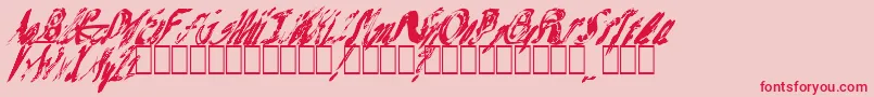 MashNote Font – Red Fonts on Pink Background
