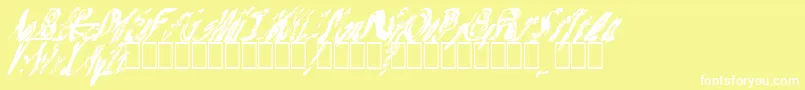 Fonte MashNote – fontes brancas em um fundo amarelo