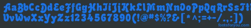 AdvertRegular Font – Blue Fonts on Black Background