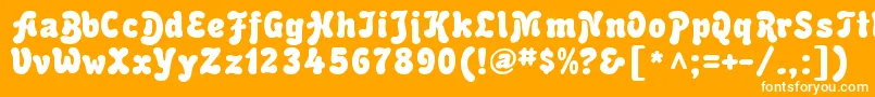 AdvertRegular Font – White Fonts on Orange Background
