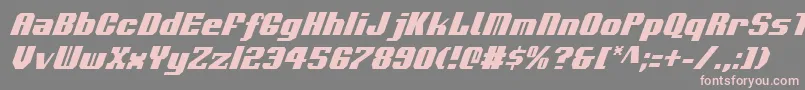 VoortrekkerCondensedItalic Font – Pink Fonts on Gray Background