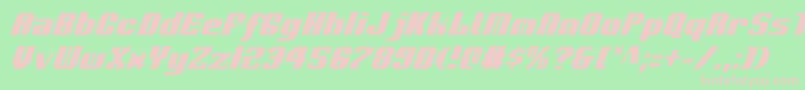 VoortrekkerCondensedItalic Font – Pink Fonts on Green Background