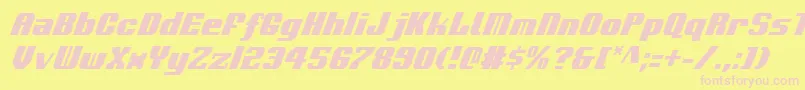 VoortrekkerCondensedItalic Font – Pink Fonts on Yellow Background