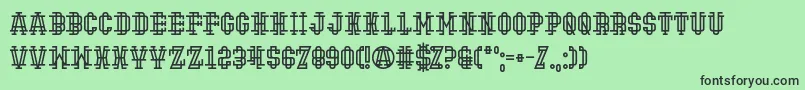 HipsterHandGrenade Font – Black Fonts on Green Background