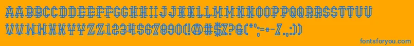 HipsterHandGrenade Font – Blue Fonts on Orange Background