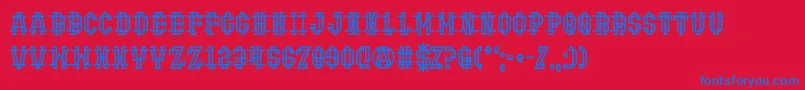 HipsterHandGrenade Font – Blue Fonts on Red Background