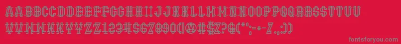 HipsterHandGrenade Font – Gray Fonts on Red Background