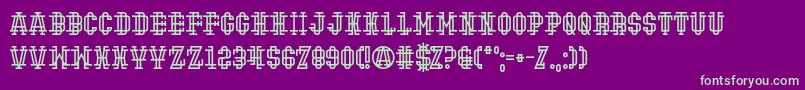 HipsterHandGrenade Font – Green Fonts on Purple Background