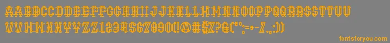 HipsterHandGrenade Font – Orange Fonts on Gray Background