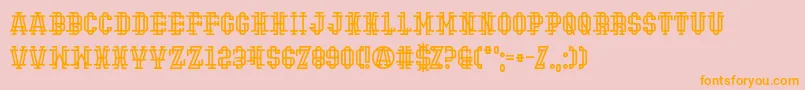 HipsterHandGrenade Font – Orange Fonts on Pink Background